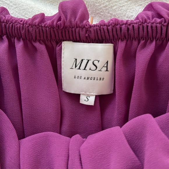 MISA Los Angeles Purple Tiered Dress - Picture 2 of 4